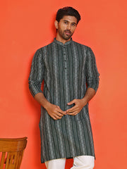 Self Design Straight Kurta For Men ( KO 5232 Olive ) [FF] [H-3]