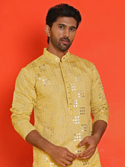 Embroidered & Sequins Kurtas ( KO 5233 Yellow ) [FF] [S-2-3]