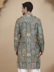 Embroidered Kurtas for Men ( KO 5254 Blue )