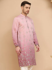 Ombre & Embroidered Kurtas ( KO 5257 Pink ) [FF] [Q-9]
