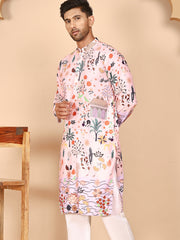 Multicolor Printed Kurtas with Artistic Design ( KO 5272 Peach ) [FF] [C-12]
