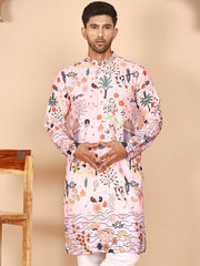 Multicolor Printed Kurtas with Artistic Design ( KO 5272 Peach ) [FF] [C-12]