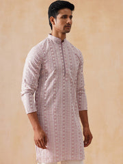 Pink Kurta with White Thread Embroidery ( KO 5280 Magenta ) [FF] [O-11-12]