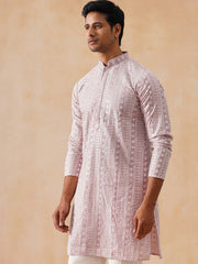Pink Kurta with White Thread Embroidery ( KO 5280 Magenta ) [FF] [O-11-12]