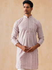 Pink Kurta with White Thread Embroidery ( KO 5280 Magenta ) [FF] [O-11-12]