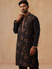 Traditional Embroidered Kurta for Men ( KO 5285 Bronze ) [FF] [H-1]