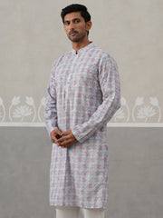 Printed and Emrbroidered Kurta ( KO 5314Blue ) [FF] [C-10]