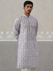 Printed and Emrbroidered Kurta ( KO 5314Blue ) [FF] [C-10]