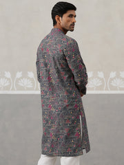 Printed and Emrbroidered Kurta ( KO 5314Grey ) [FF] [C-10]