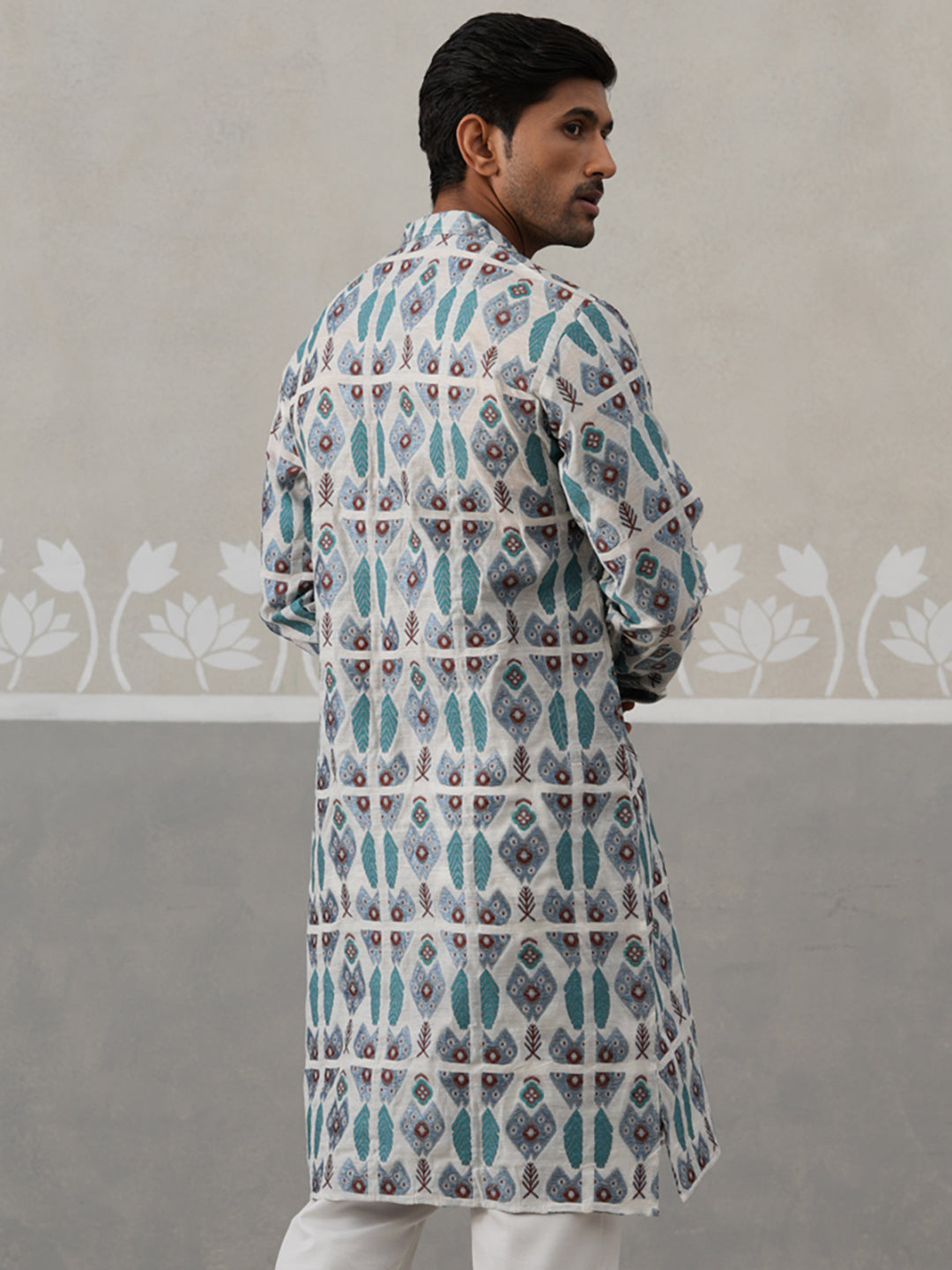 DesiQlo Men Woven Design Kurta Only - Blue - KO_5315Blue_S