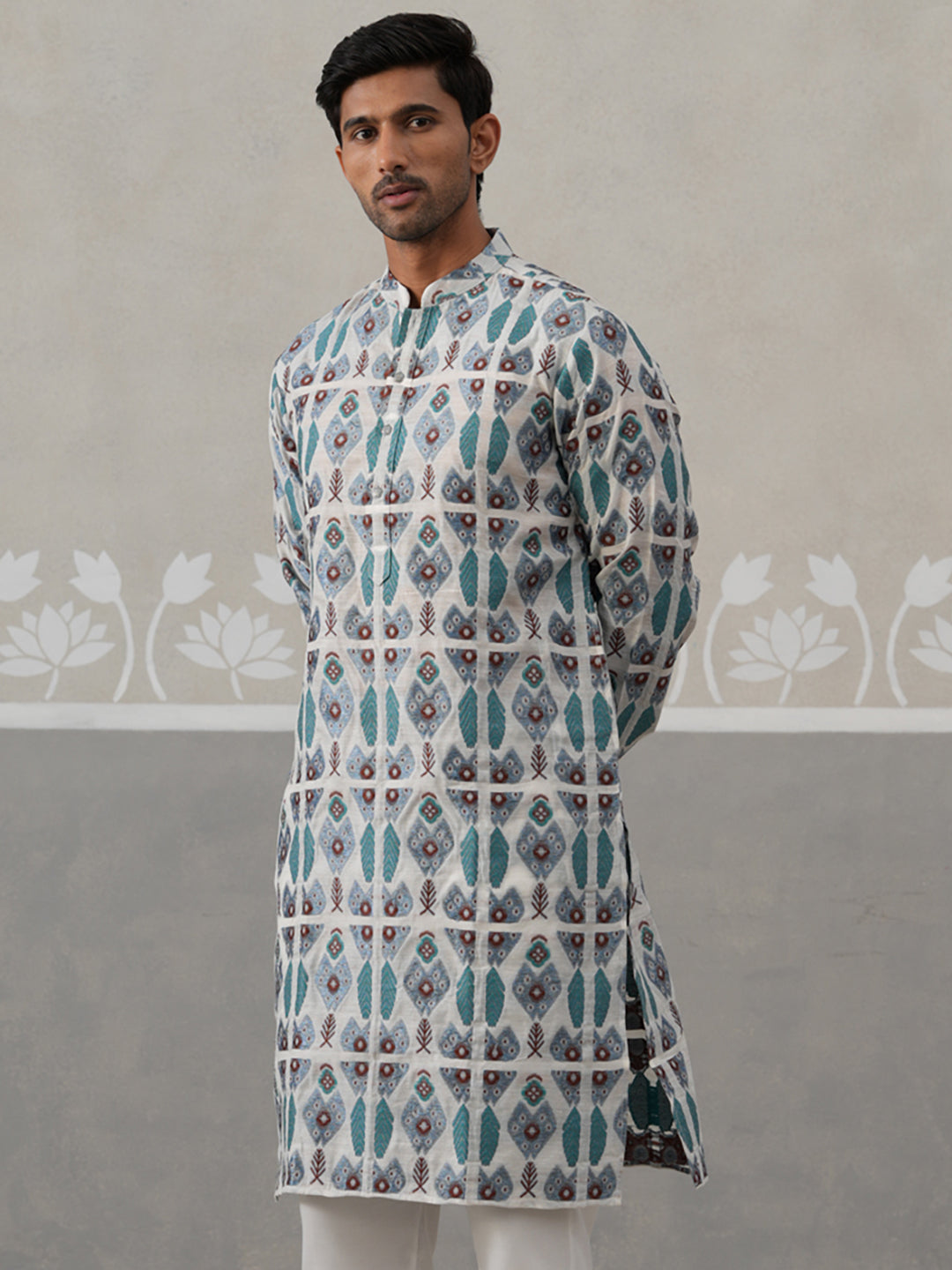 DesiQlo Men Woven Design Kurta Only - Blue - KO_5315Blue_S
