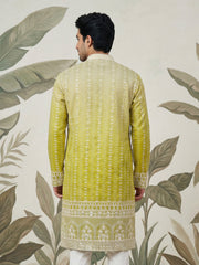 Designer Embroidery Silk Blend Kurta for Men ( KO 5317Pista S ) [FF] [B-1-2]