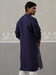 Traditional Embroidered Kurta for Men ( KO 5318 Navy ) [FF] [A-6-7]