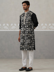 Silk Blend Embroidered Kurtas (KO 5325 Black ) [FF] [B-10]