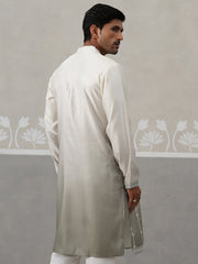 Silk Blend Mirror Work Kurta ( KO 5327Grey ) [FF] [B-1-2]