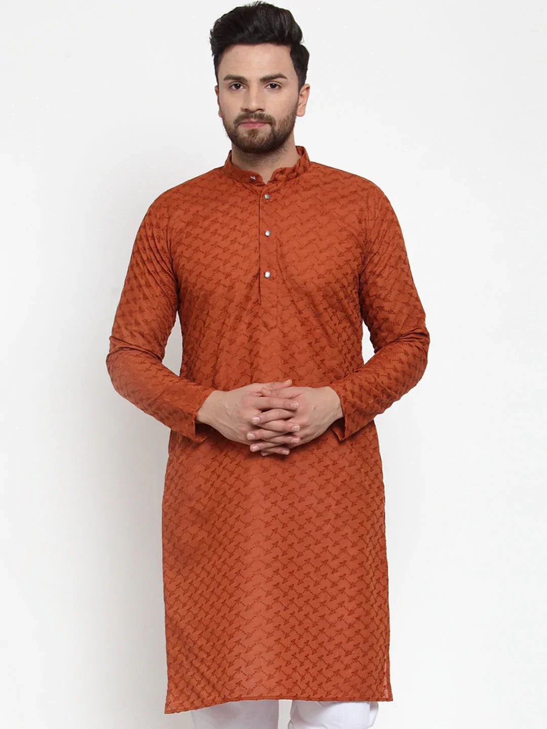 DesiQlo Men Kurta Only - Brown - KO_561Brown_S