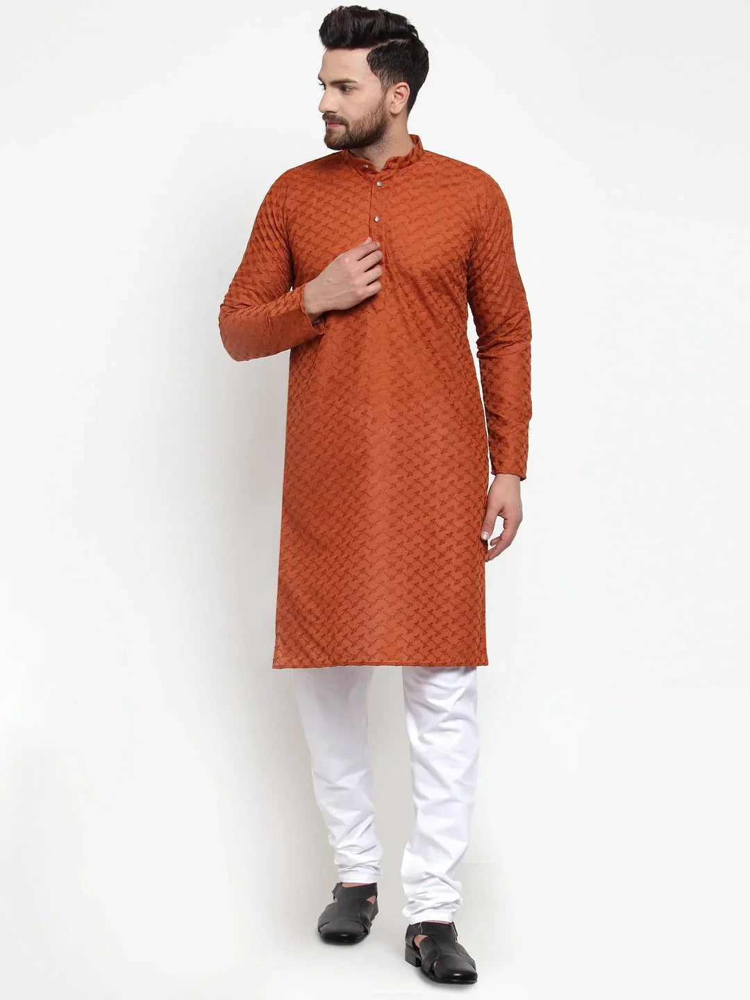DesiQlo Men Kurta Only - Brown - KO_561Brown_S