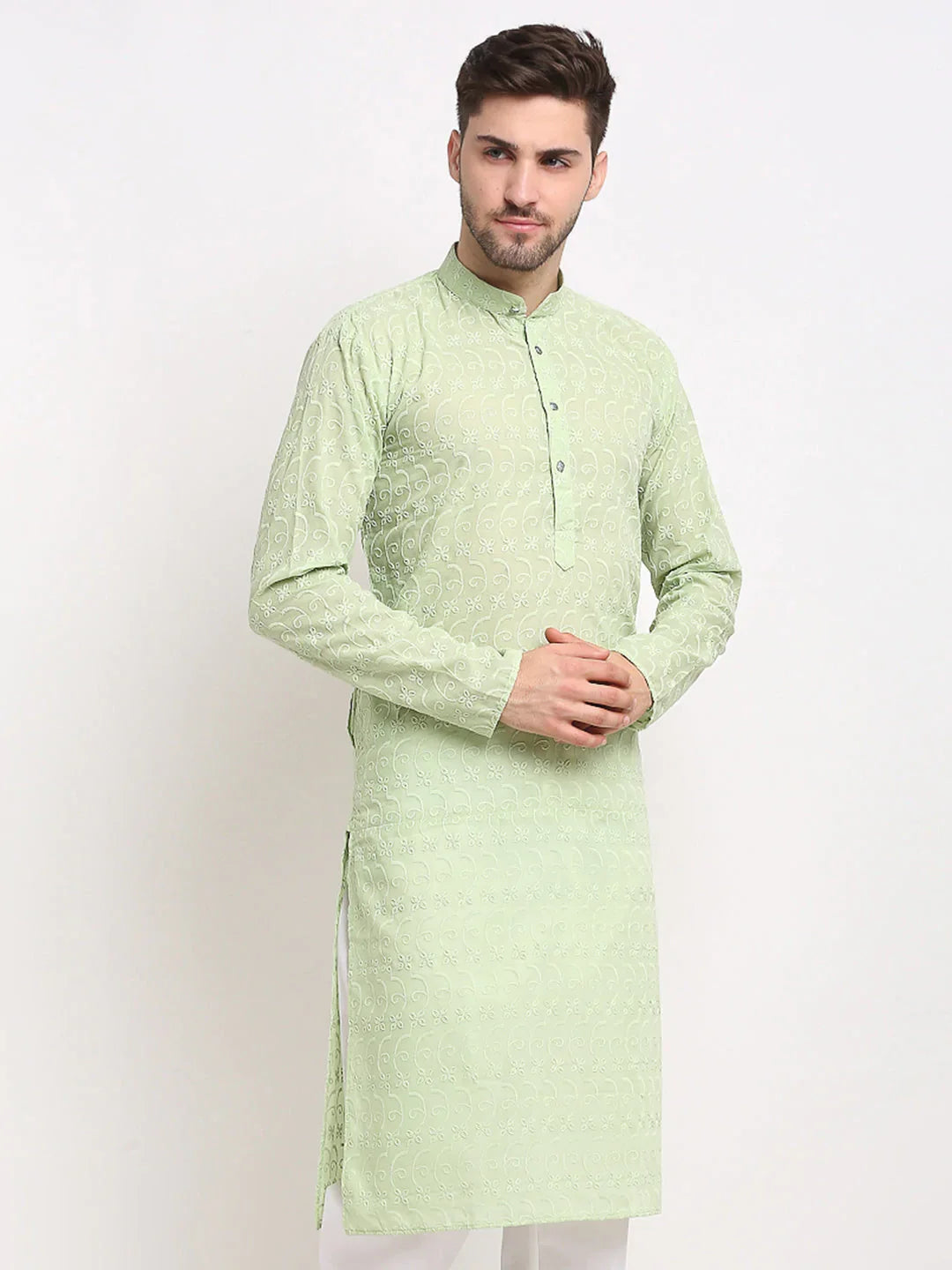 DesiQlo Men Kurta Only - Green - KO_561Green_S