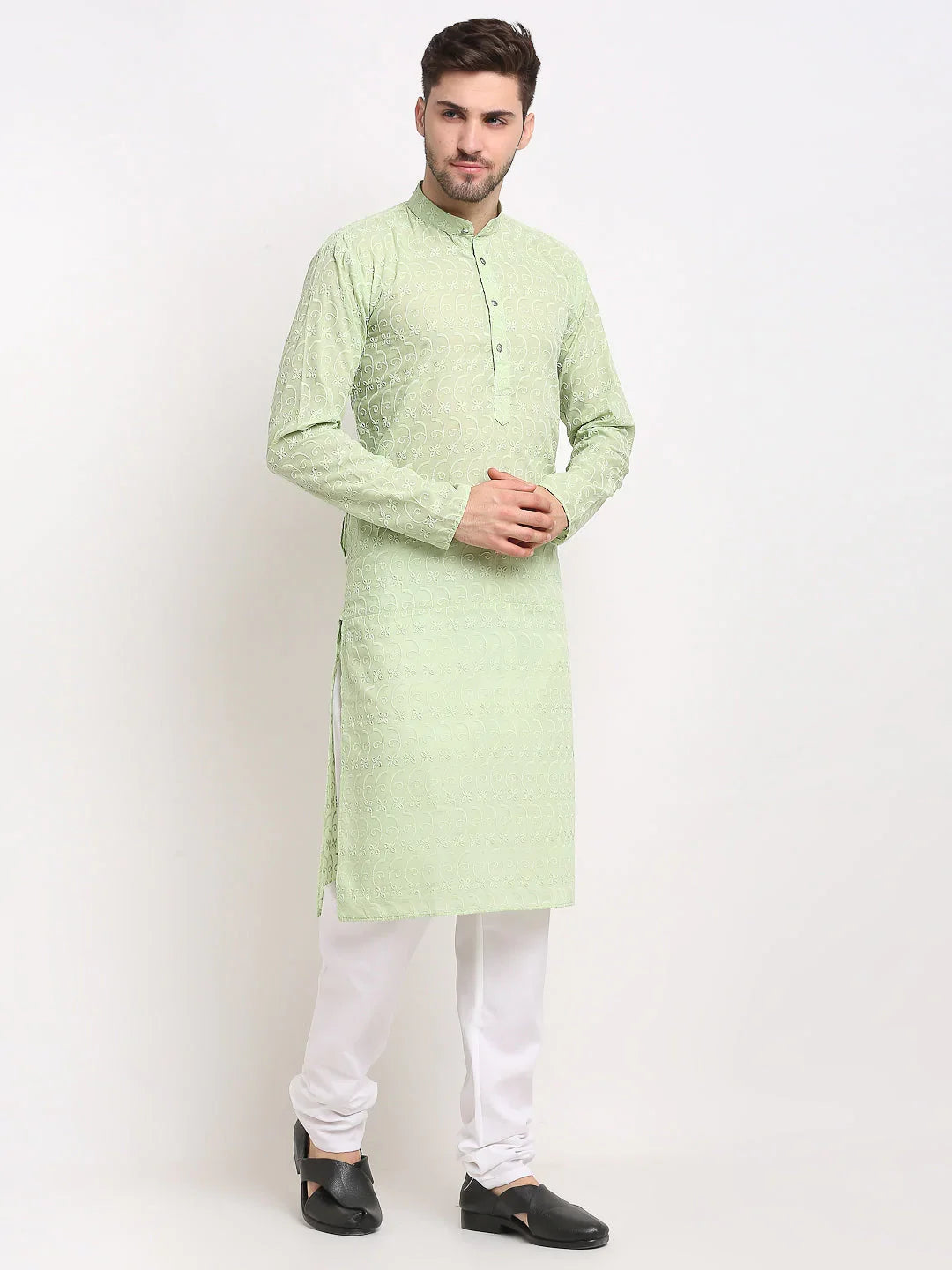 DesiQlo Men Kurta Only - Green - KO_561Green_S