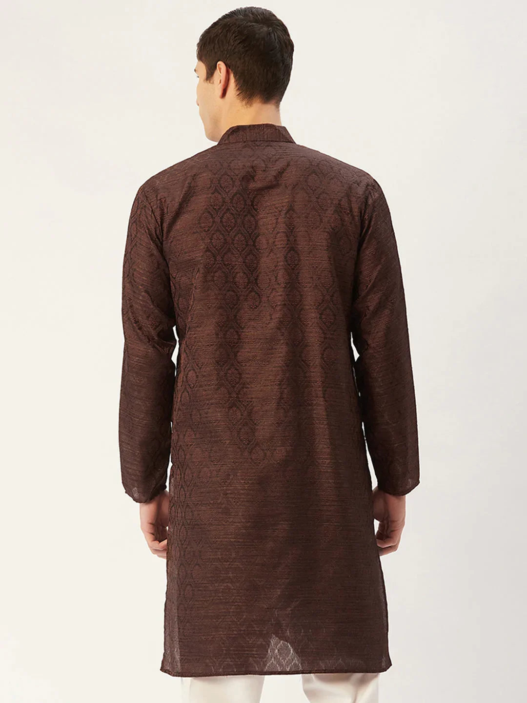 DesiQlo Men Kurta Only - Multicolor - KO_597Coffee_S