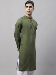 Men's Cotton Solid Kurtas-KO-611