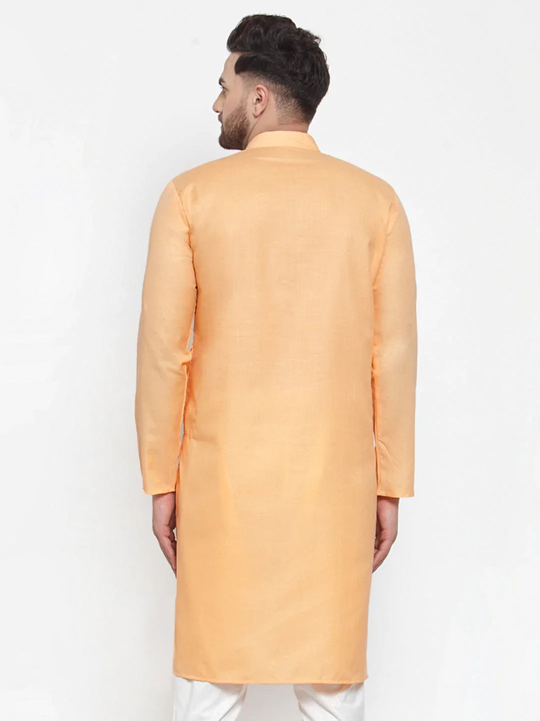 DesiQlo Men Kurta Only - Orange - KO_611Orange_S