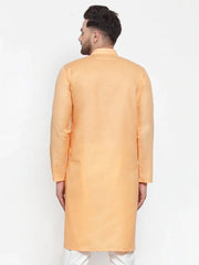 DesiQlo Men's Orange Cotton Solid Kurta Only ( KO 611 Orange )