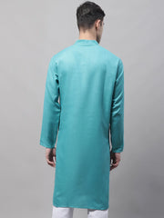 Men Cotton Solid Kurtas-KO-611