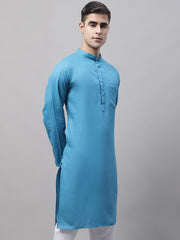 Men's Cotton Styled Solid Kurtas-KO-611