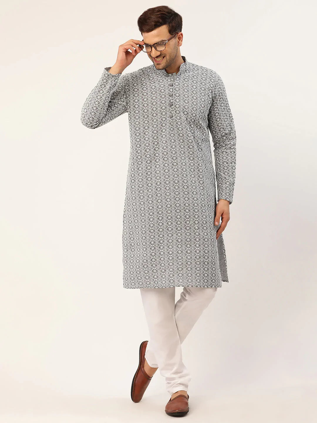 DesiQlo Men Kurta Only - Grey - KO_626Grey_S
