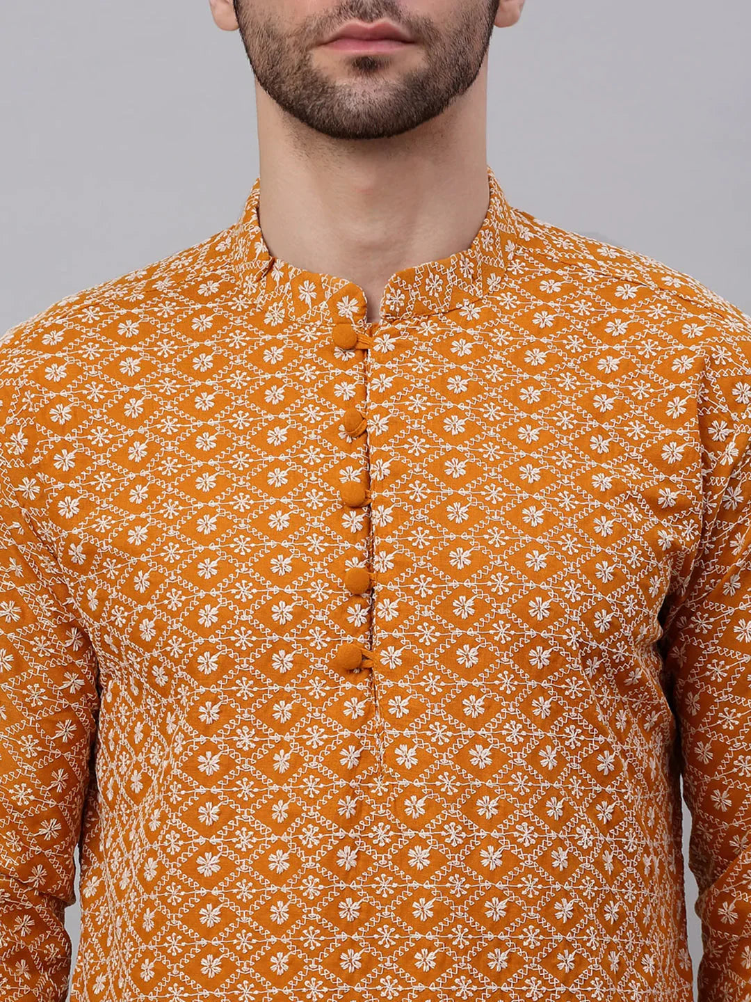DesiQlo Men Kurta Only - Yellow - KO_626Mustard_S