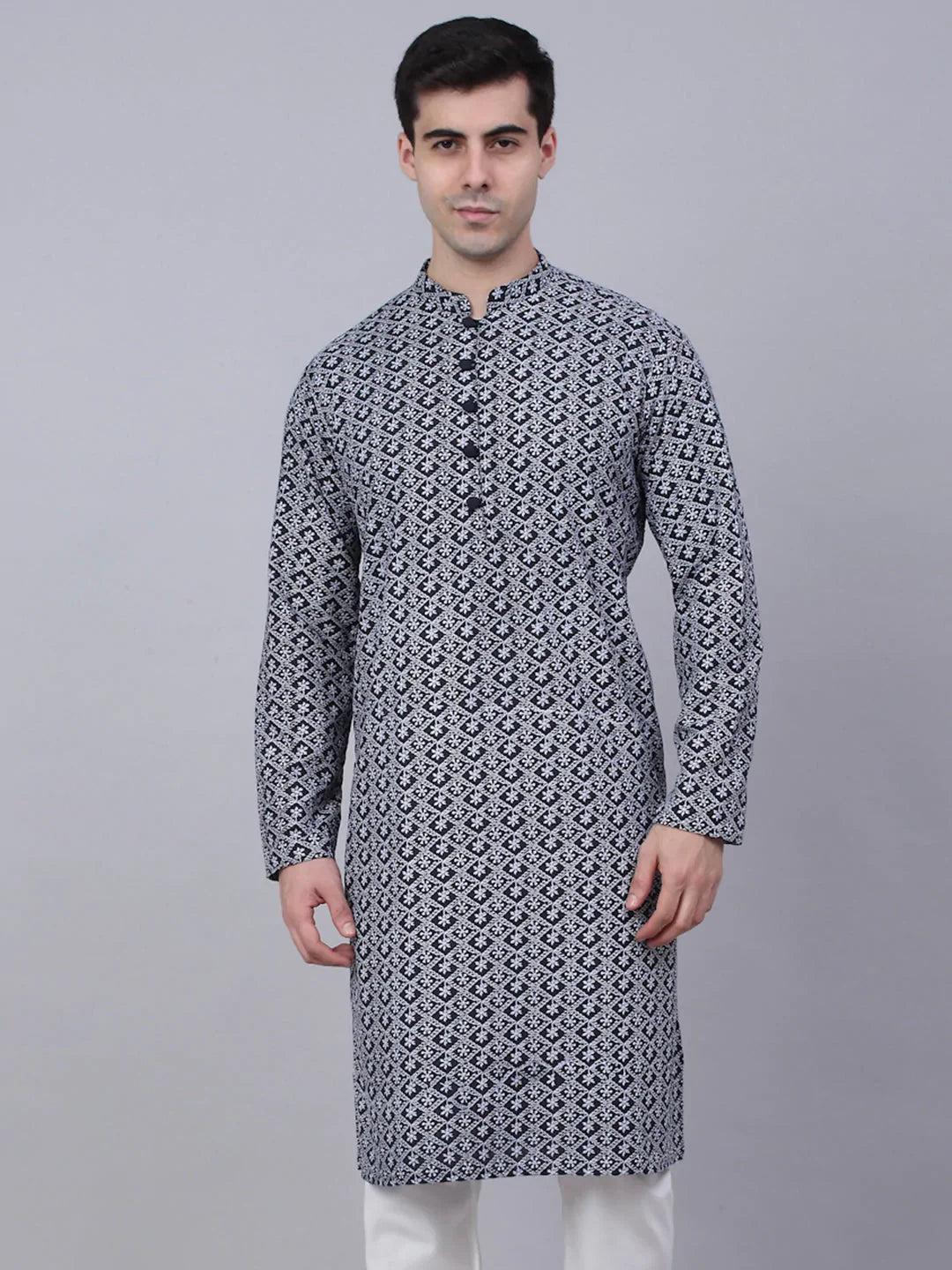 DesiQlo Men Kurta Only - Blue - KO_626Navy_S