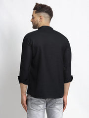 Men's Cotton Solid Short Kurtas-KO-639