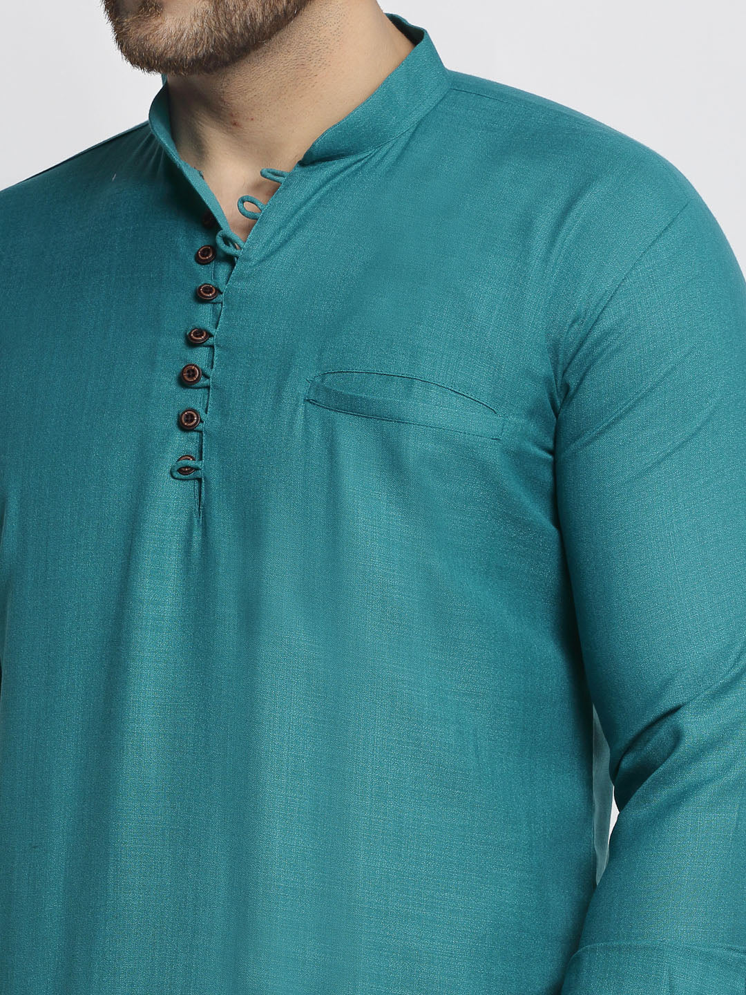 DesiQlo Men Kurta Only - Green - KO_639Green_S
