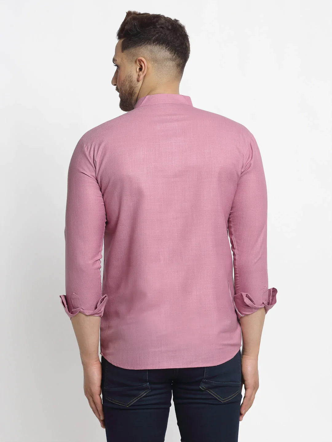 DesiQlo Men Kurta Only - Pink - KO_639Magenta_S