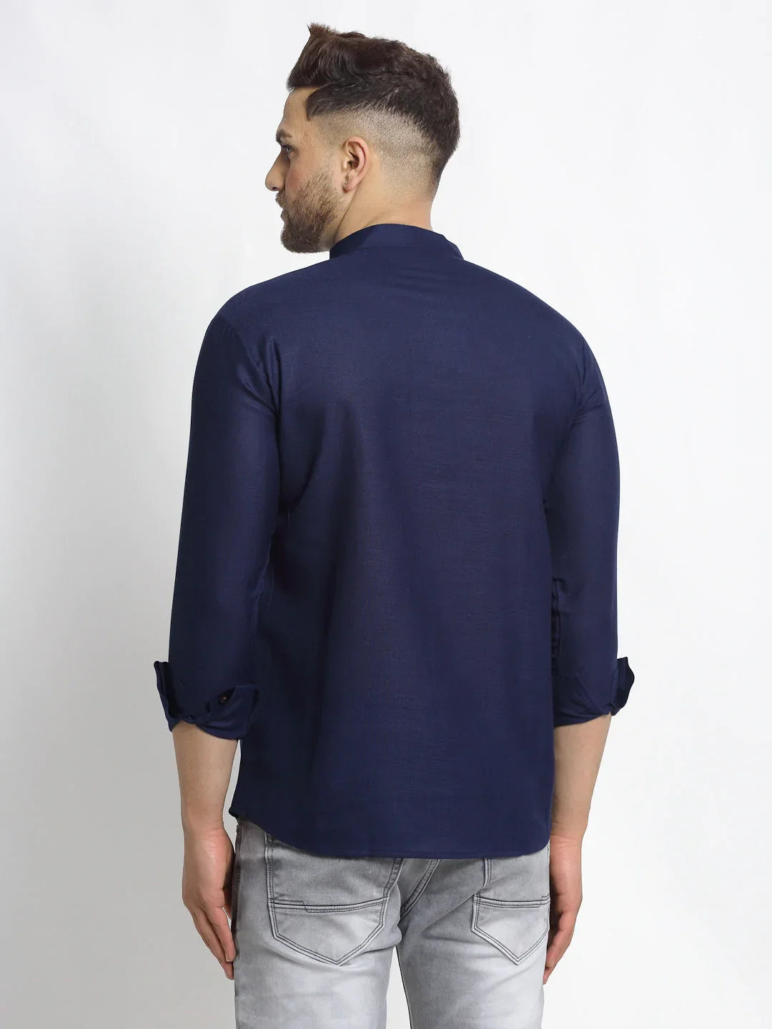 DesiQlo Men Kurta Only - Blue - KO_639Navy_S