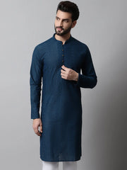 Men's Embroiderd Kurtas ( KO 640Teal )-KO-640