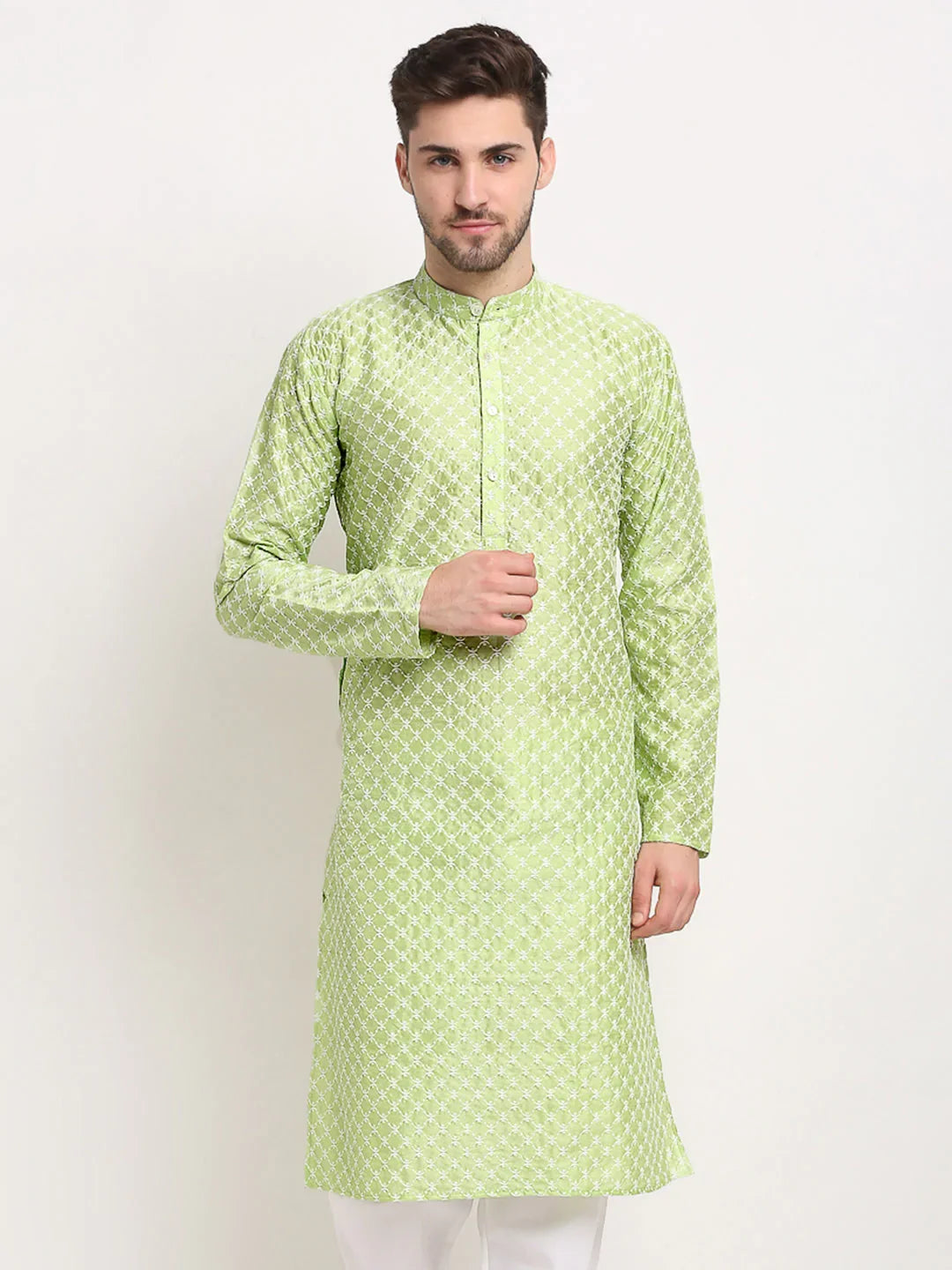 DesiQlo Men Kurta Only - Green - KO_641Green_S