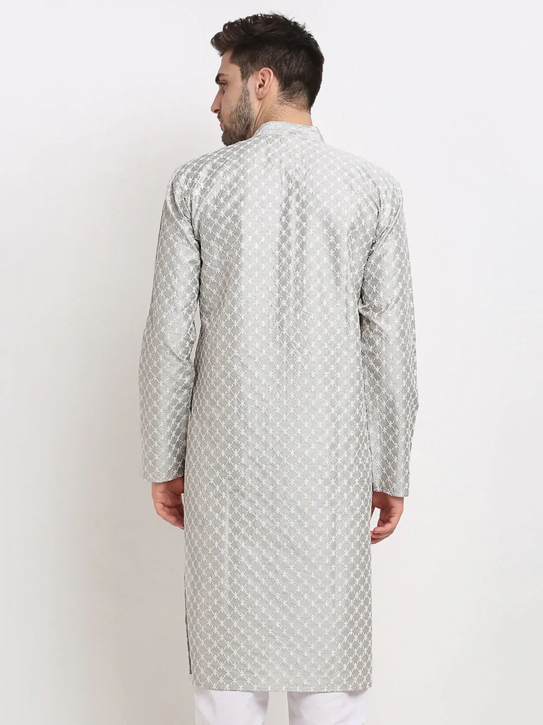 DesiQlo Men Kurta Only - Grey - KO_641Grey_S