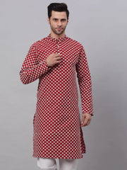 DesiQlo Men Maroon Chikankari Kurta Only ( KO 641 Maroon ) [FF] [I-1-4]