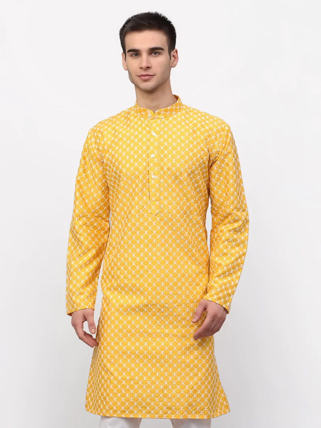 DesiQlo Men Kurta Only - Yellow - KO_641Mustard_S