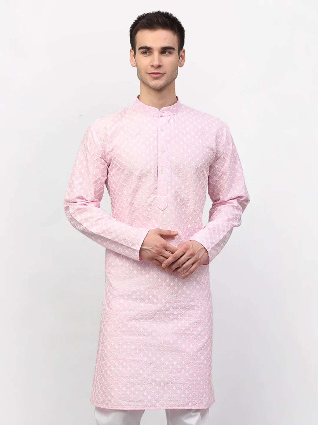 DesiQlo Men Kurta Only - Pink - KO_641Pink_S