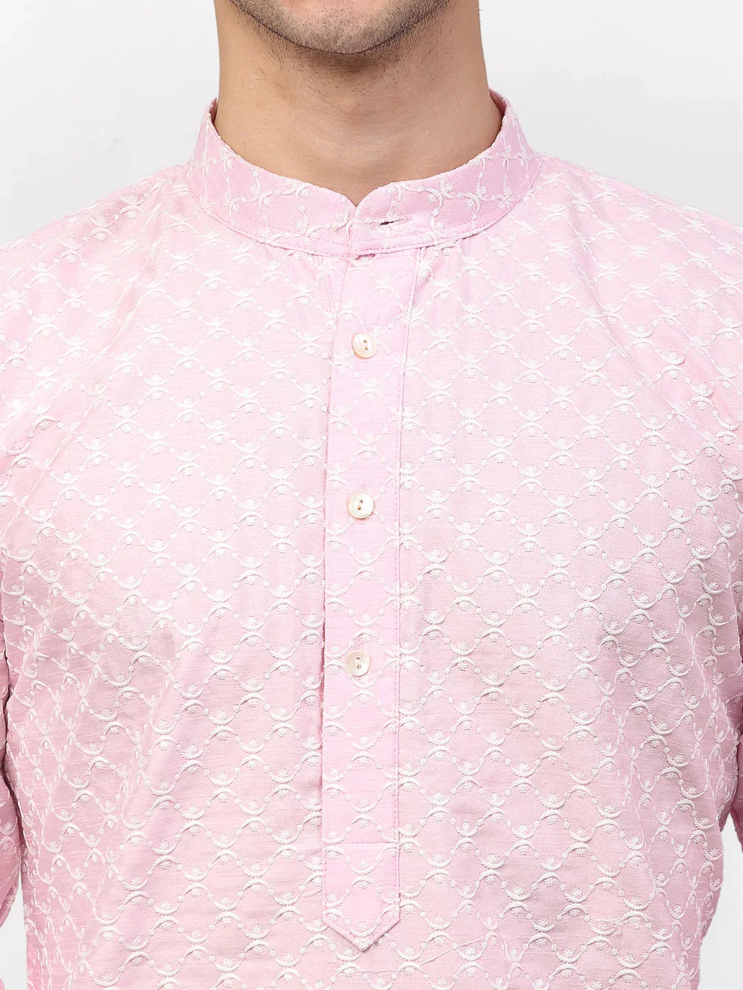 DesiQlo Men Kurta Only - Pink - KO_641Pink_S