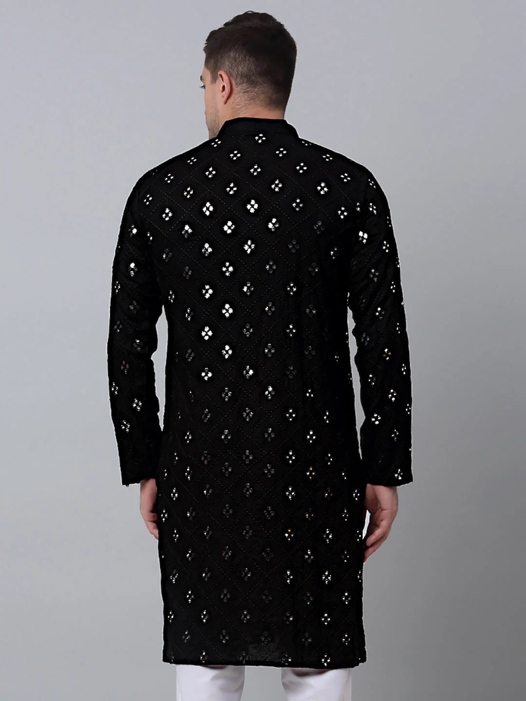 Stylish Black Printed Men's Kurta | Shop Indian Kurta for Men