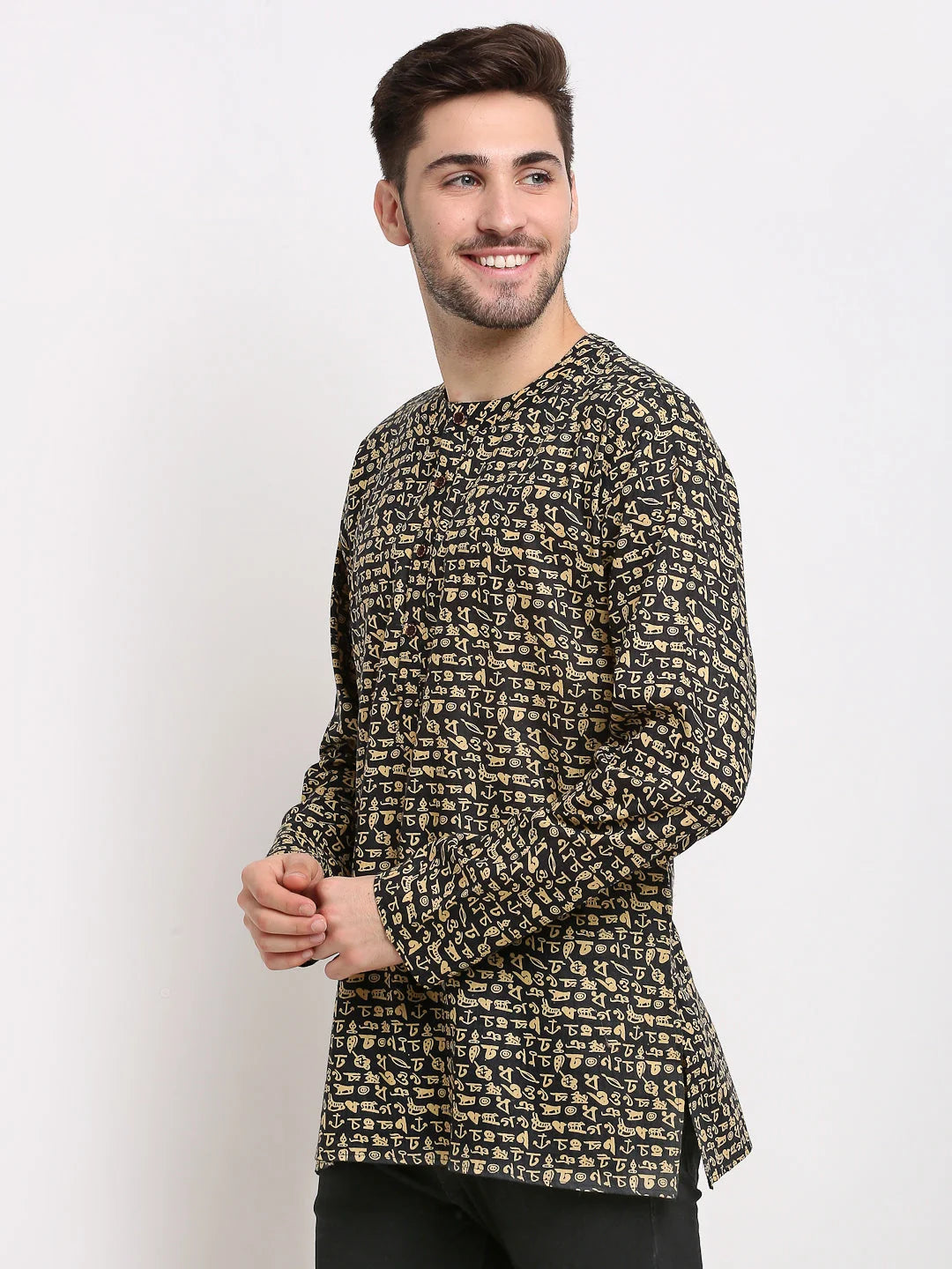 Shop Men's Printed Cotton Kurta | Stylish Indian Kurta for Men