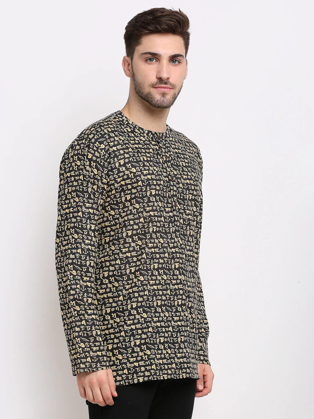 Shop Men's Printed Cotton Kurta | Stylish Indian Kurta for Men