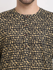 Men's Cotton Printed Kurta