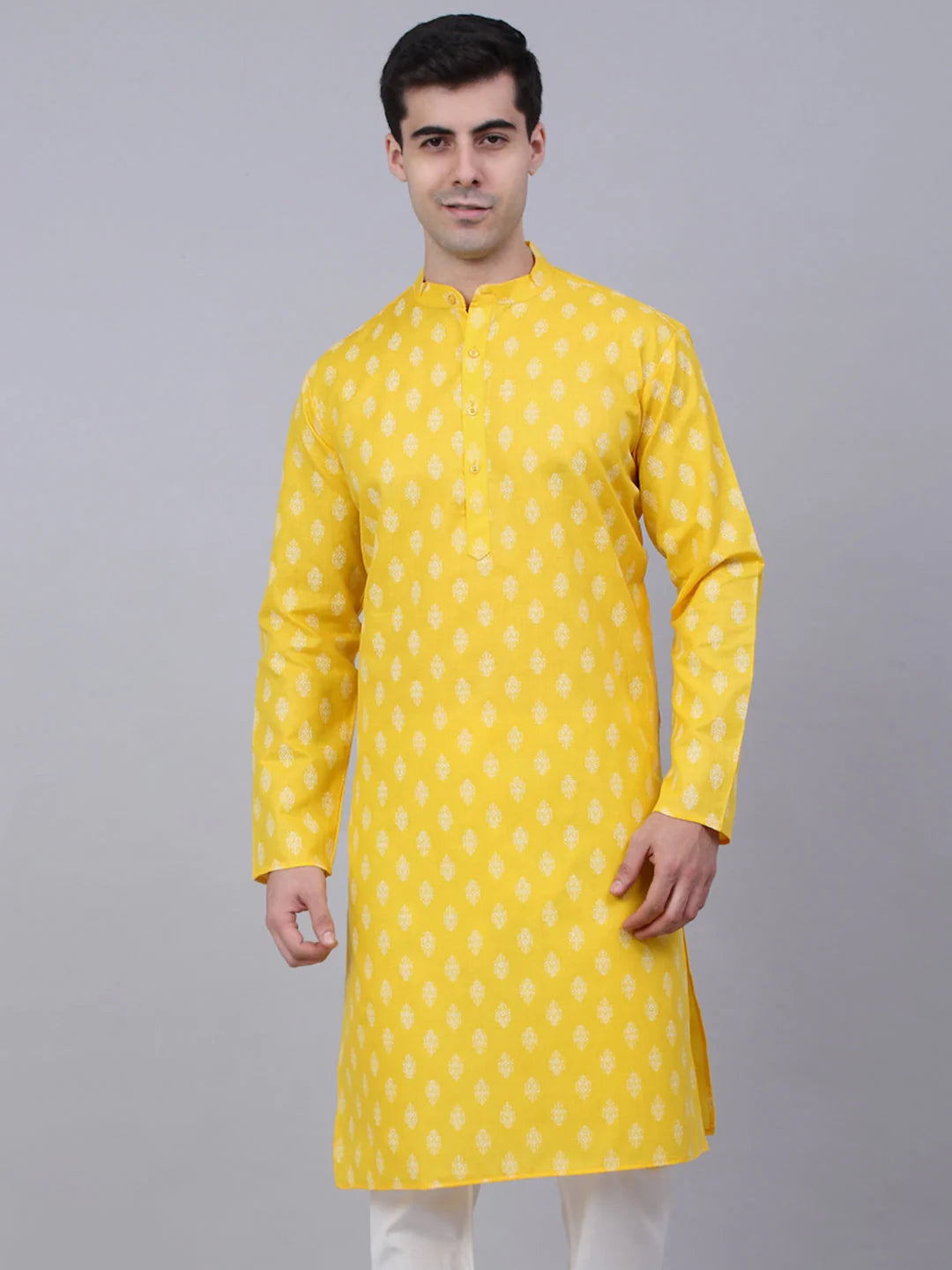 Lemon Cotton Mens Kurta - Indian Kurta for Men | Ethnic Wear