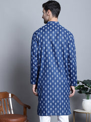 Men's Cotton Light Floral printed Kurta Only