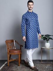 Men's Cotton Light Floral printed Kurta Only